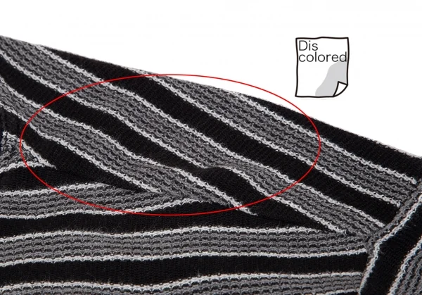 ケンゾー オムKENZO HOMME ボーダー織りTシャツ 黒グレーF K-118526_004