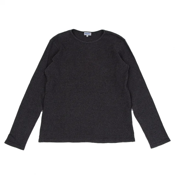 ケンゾー オムKENZO HOMME ストレッチリブカットソー チャコール3 K-118529_001