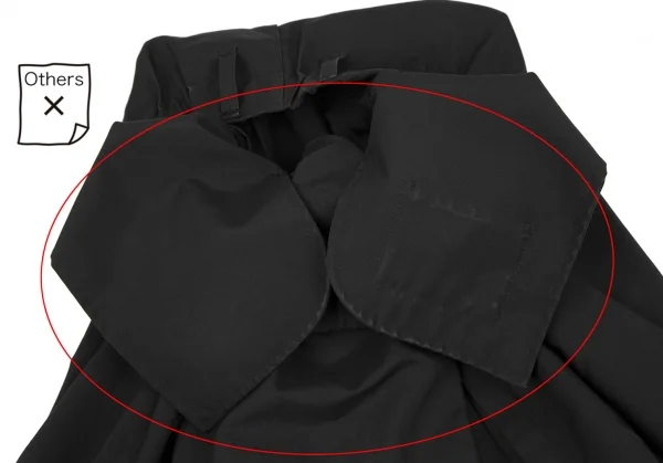 イッセイミヤケISSEY MIYAKE 132 5. ハーフラップデザインサルエルパンツ 黒F K-118538_006