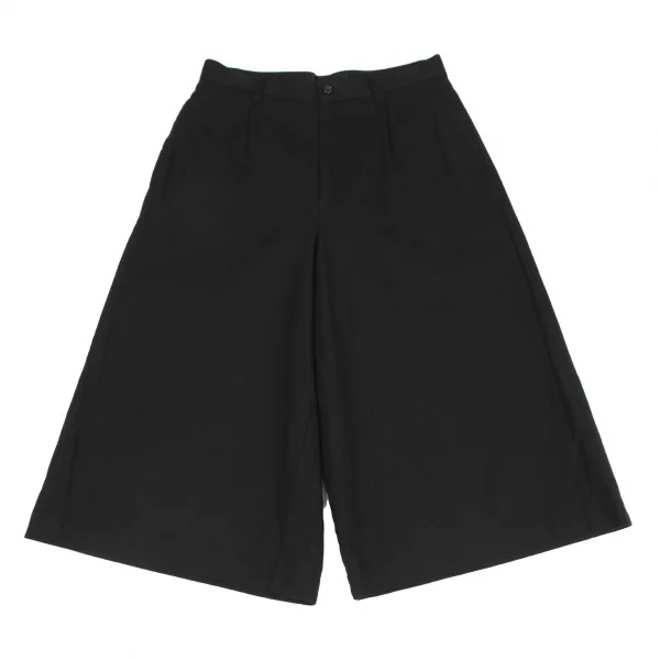 トリココムデギャルソンtricot COMME des GARCONS ウールコットンワイドクロップドパンツ 黒S K-118546_001