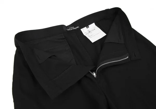 トリココムデギャルソンtricot COMME des GARCONS ウールコットンワイドクロップドパンツ 黒S K-118546_005
