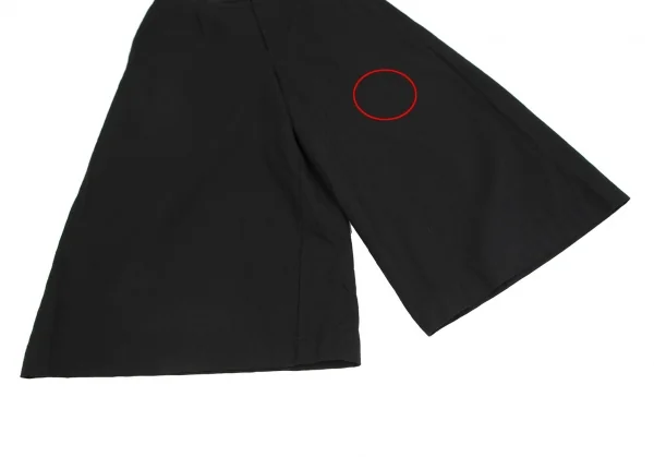 トリココムデギャルソンtricot COMME des GARCONS ウールコットンワイドクロップドパンツ 黒S K-118546_006