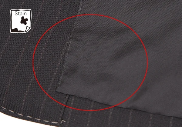 ジュンヤワタナベJUNYA WATANABE ストライプスリーブカットオフロングジャケット 茶S K-118550_011