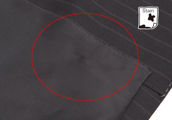 ジュンヤワタナベJUNYA WATANABE ストライプスリーブカットオフロングジャケット 茶S K-118550_012