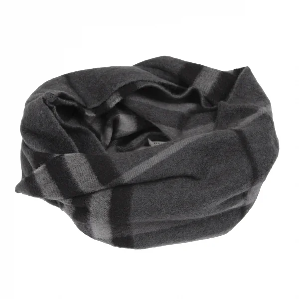 バーバリーBURBERRY カシミヤノバチェックスヌード グレー K-118551_001