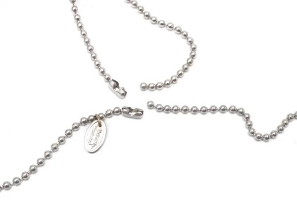 ヴィヴィアンウエストウッドVivienne Westwood ダブルスカルドッグタグネックレス 黒シルバー K-118560_005