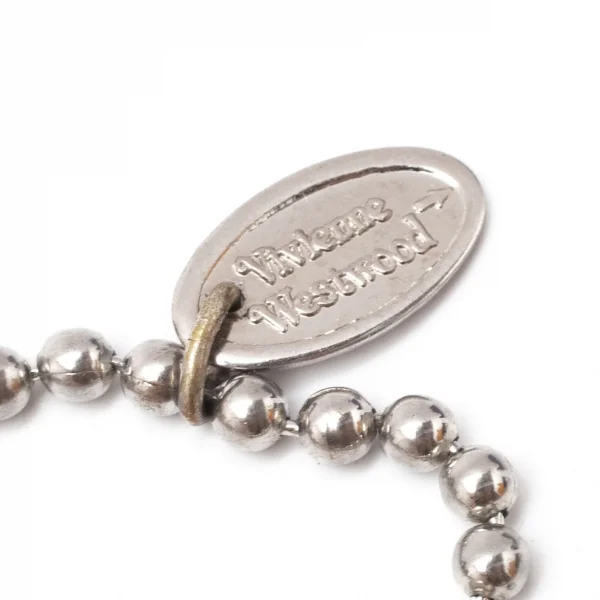 ヴィヴィアンウエストウッドVivienne Westwood ダブルスカルドッグタグネックレス 黒シルバー K-118560_008