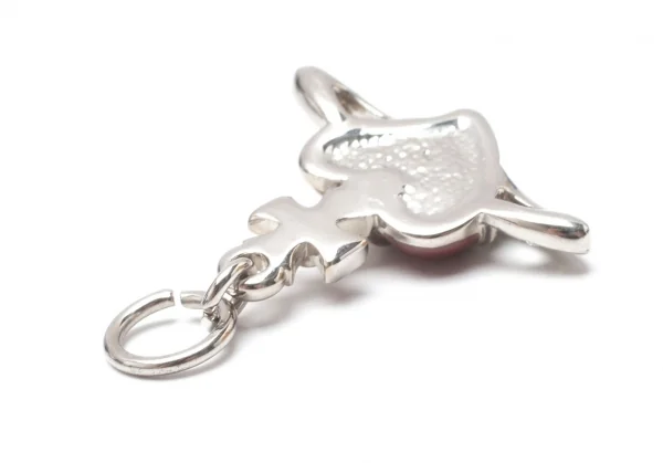 ヴィヴィアンウエストウッドVivienne Westwood ディアマンテハートネックレストップ 赤シルバー K-118561_004