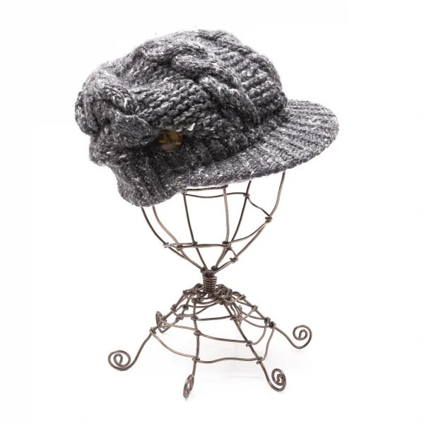 リミフゥLIMI feu ミックスローゲージケーブルニットキャスケット グレー K-118570_001