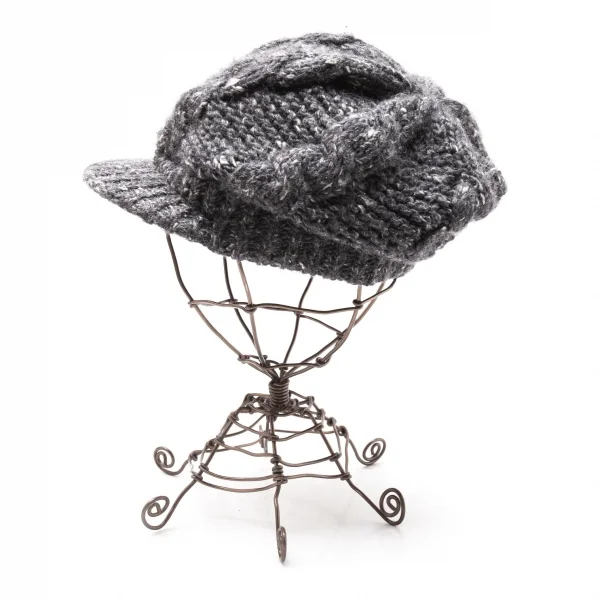 リミフゥLIMI feu ミックスローゲージケーブルニットキャスケット グレー K-118570_003