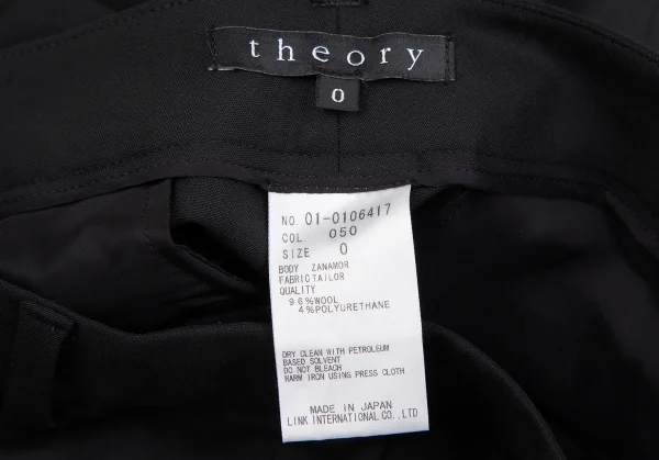 セオリーTheory ストレッチウールスラックスパンツ 黒0 K-118580_014
