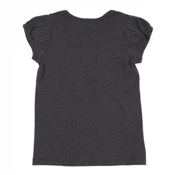 ツモリチサトTSUMORI CHISATO ギャザーフレンチスリーブTシャツ チャコール2 K-118590_008