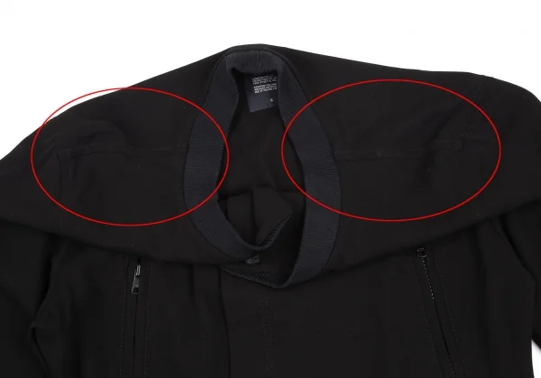 リミフゥLIMI feu コットン前合わせデザインジップアップブルゾン 黒S