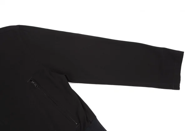 リミフゥLIMI feu コットン前合わせデザインジップアップブルゾン 黒S