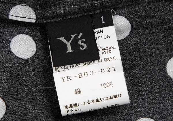 Y's Dot Printed Long Sleeve Shirt K-118602_017