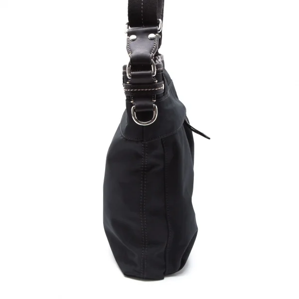 コーチCOACH 70119 ジップポケットナイロンショルダーバッグ 黒 K-118617_010