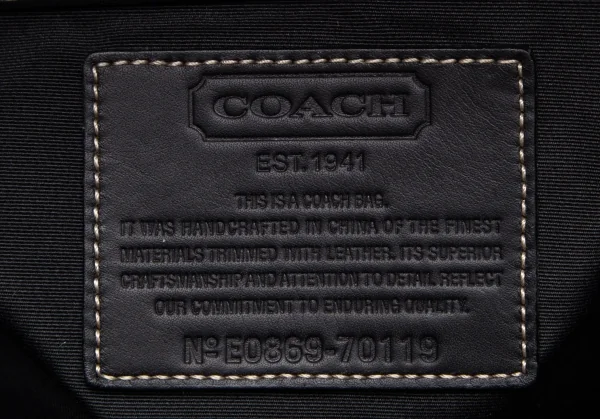 コーチCOACH 70119 ジップポケットナイロンショルダーバッグ 黒 K-118617_017