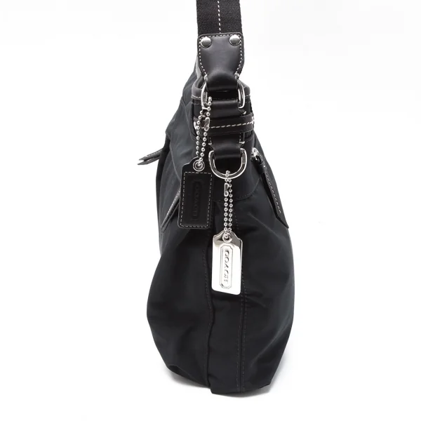 コーチCOACH 70119 ジップポケットナイロンショルダーバッグ 黒 K-118617_005