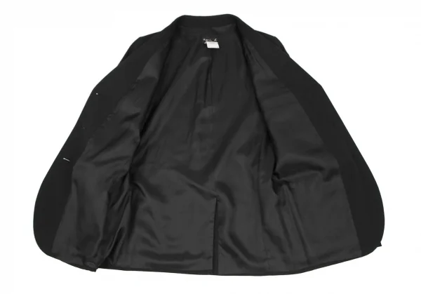 アニエスベーagnes b. ウールポリテーラードジャケット 黒1 K-118623_011