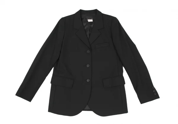 アニエスベーagnes b. ウールポリテーラードジャケット 黒1 K-118623_002