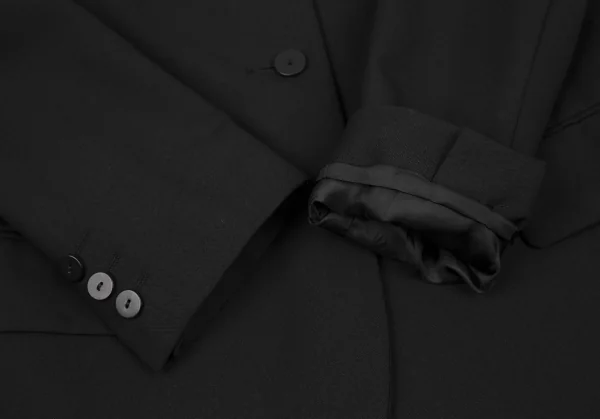 アニエスベーagnes b. ウールポリテーラードジャケット 黒1 K-118623_008