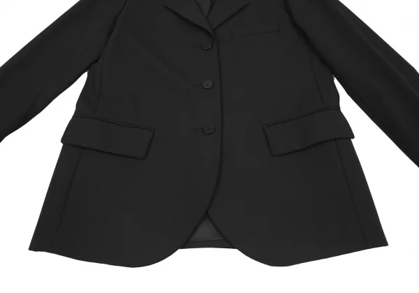 アニエスベーagnes b. ウールポリテーラードジャケット 黒1 K-118623_009