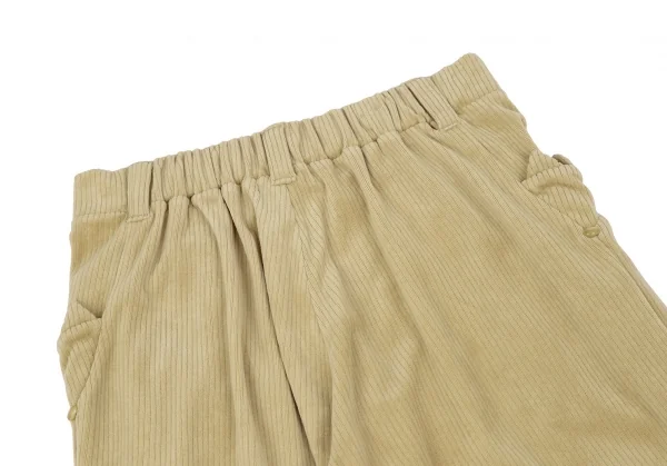 ネネットNe-net コットンポリ太畝ワイドパンツ モカ1 K-118635_010