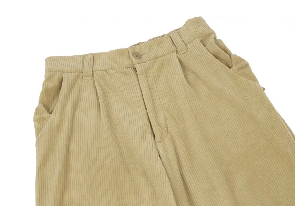 ネネットNe-net コットンポリ太畝ワイドパンツ モカ1 K-118635_002