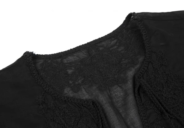 zucca Floral Embroidery Skipper Long Sleeve Blouse K-118639_004