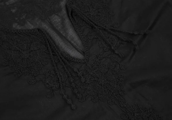 zucca Floral Embroidery Skipper Long Sleeve Blouse K-118639_005