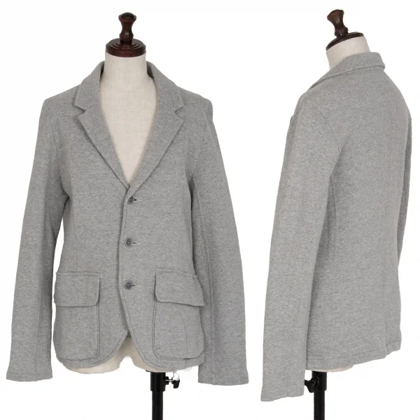 ズッカzucca コットンウールスウェットテーラードジャケット グレーM K-118644_001