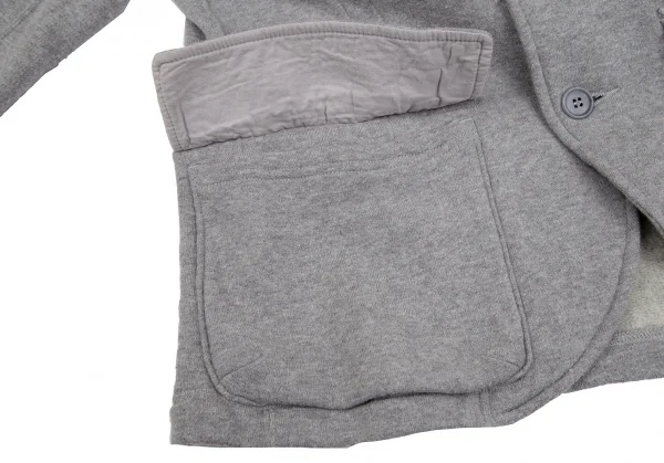 ズッカzucca コットンウールスウェットテーラードジャケット グレーM K-118644_011