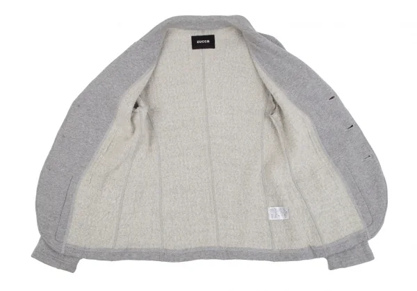 ズッカzucca コットンウールスウェットテーラードジャケット グレーM K-118644_012