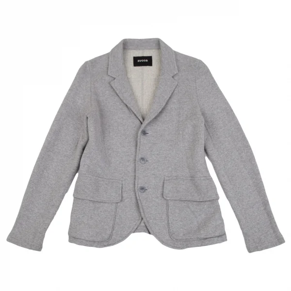 ズッカzucca コットンウールスウェットテーラードジャケット グレーM K-118644_002