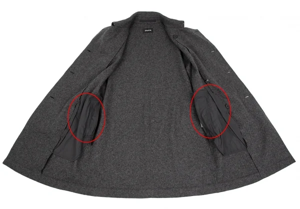 zucca Washed Wool Trench Coat K-118645_012