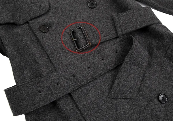 zucca Washed Wool Trench Coat K-118645_009