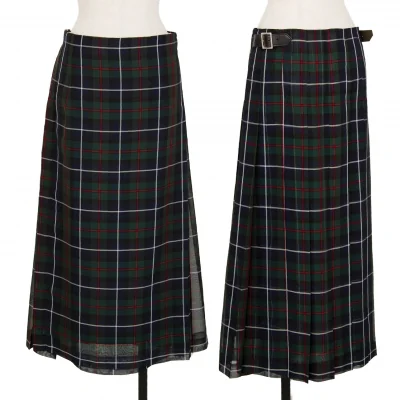 コムデギャルソンCOMME des GARCONSタータンチェックシースルーラップスカート