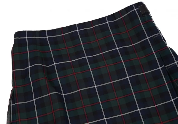 コムデギャルソンCOMME des GARCONSタータンチェックシースルーラップスカート 緑紺赤M K-118659_003