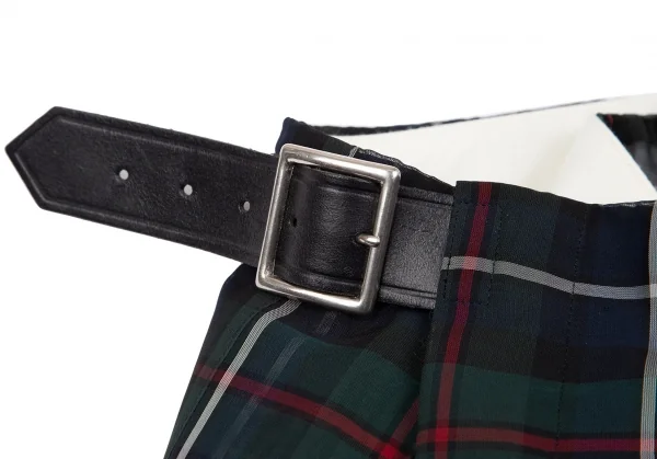 コムデギャルソンCOMME des GARCONSタータンチェックシースルーラップスカート 緑紺赤M K-118659_005