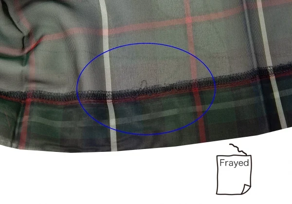 コムデギャルソンCOMME des GARCONSタータンチェックシースルーラップスカート 緑紺赤M K-118659_009