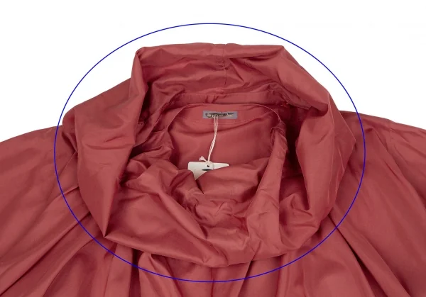 ISSEY MIYAKE Silk Blend Drape Neck Design Long Sleeve Shirt K-118670_003