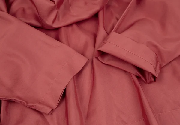 ISSEY MIYAKE Silk Blend Drape Neck Design Long Sleeve Shirt K-118670_009