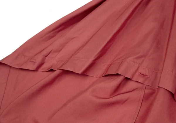 ISSEY MIYAKE Silk Blend Drape Neck Design Long Sleeve Shirt K-118670_012