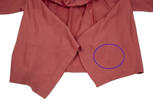 ISSEY MIYAKE Silk Blend Drape Neck Design Long Sleeve Shirt K-118670_013