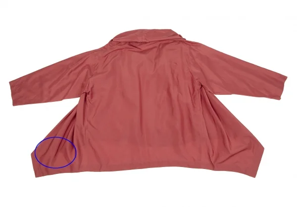 ISSEY MIYAKE Silk Blend Drape Neck Design Long Sleeve Shirt K-118670_016