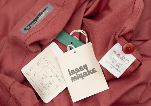 ISSEY MIYAKE Silk Blend Drape Neck Design Long Sleeve Shirt K-118670_020