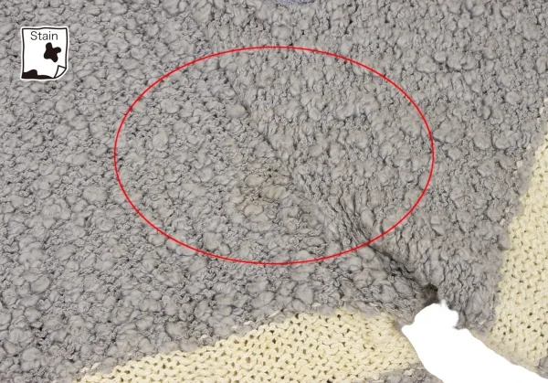 イッセイミヤケISSEY MIYAKE ビジュー装飾ボーダー織りニットセーター ブルーグレークリームM位 K-118674_005