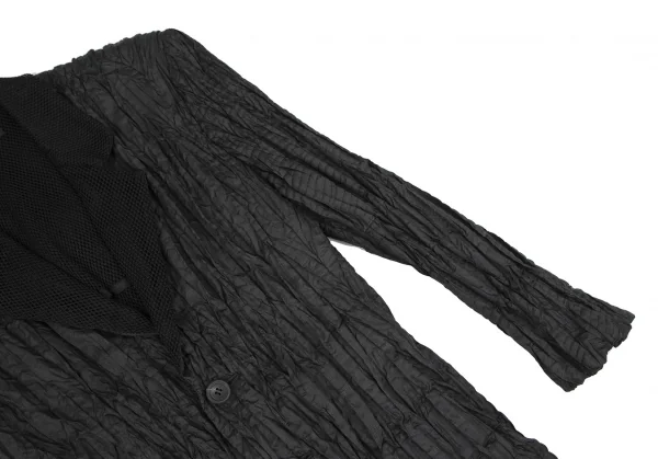 ISSEY MIYAKE PERMANENTE Mesh Lamination Wrinkle Pleats Jacket K-118679_005