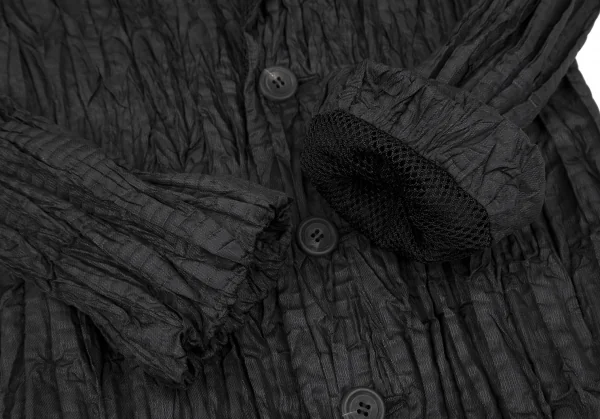 ISSEY MIYAKE PERMANENTE Mesh Lamination Wrinkle Pleats Jacket K-118679_006