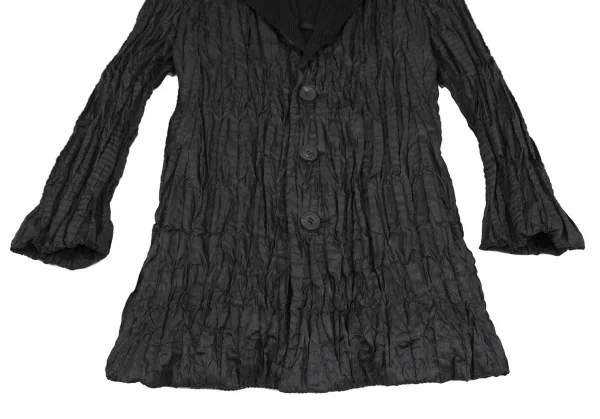 ISSEY MIYAKE PERMANENTE Mesh Lamination Wrinkle Pleats Jacket K-118679_007